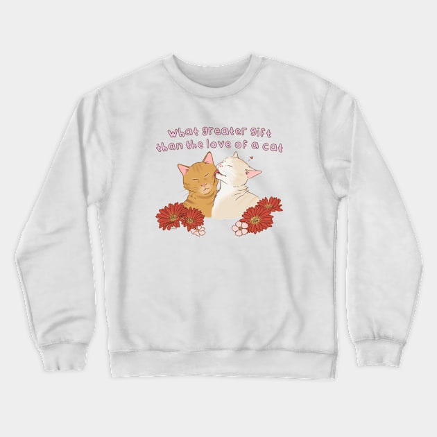 Cute Orange Cats Crewneck Sweatshirt by feroniae